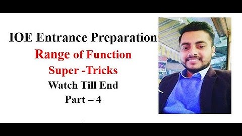 IOE Entrance Math Shortcut Tricks  II Range and Domain Tricks - Part 4
