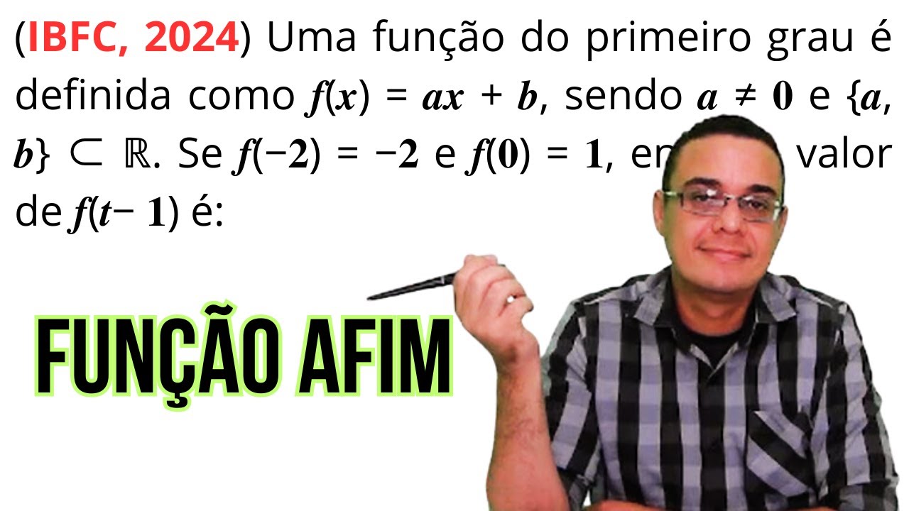 Uma função do primeiro grau é definida como 𝒇(𝒙)=𝒂𝒙+𝒃, sendo 𝒂≠𝟎 e {𝒂 ...