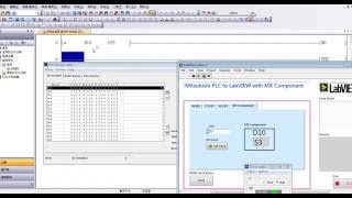 12. Mitsubishi PLC link LabVIEW by MX Component