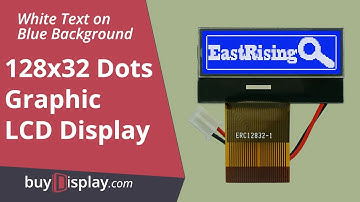 1.2"COG 128x32 Dot Matrix LCD Graphic LCD Display Module,White Text on Blue Background