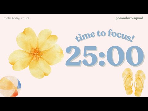 ☀️ 25/5 pomodoro 2-hour study with me | chill lofi music for studying | adhd 🎧