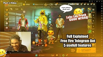 Telegram Bot that will be trending in Free Fire🥵🔥Free Fire Malayalam|Sharsan Gaming