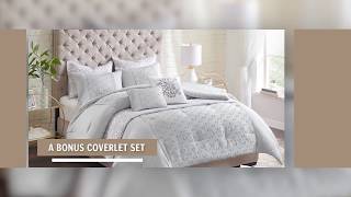Evie 8 Piece Comforter and Coverlet Set Collection