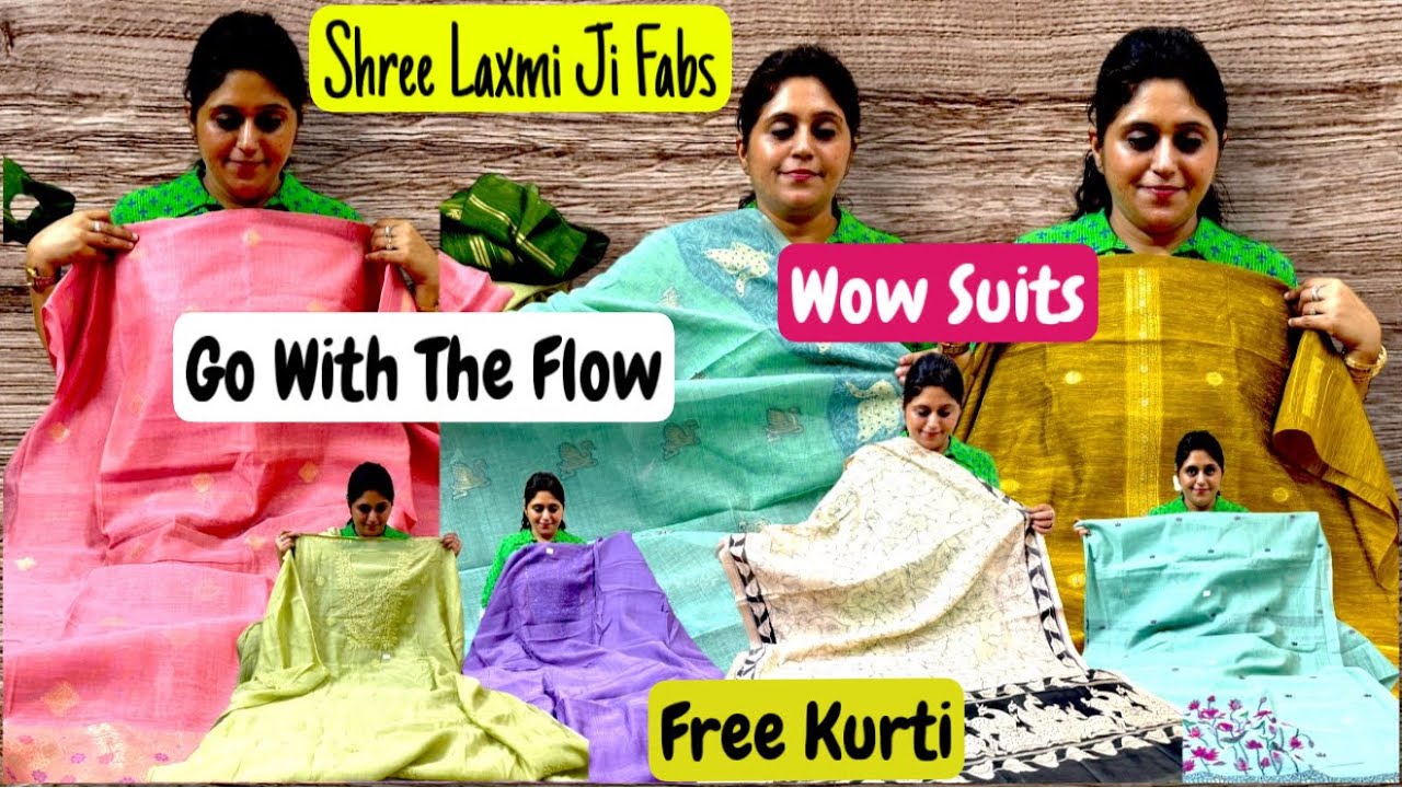 Amazing Mul Chanderi, Crepe, Chanderi, Maheshwari, Banarasi, Muslin, Cotton & Jamdani Suit at SLJF.