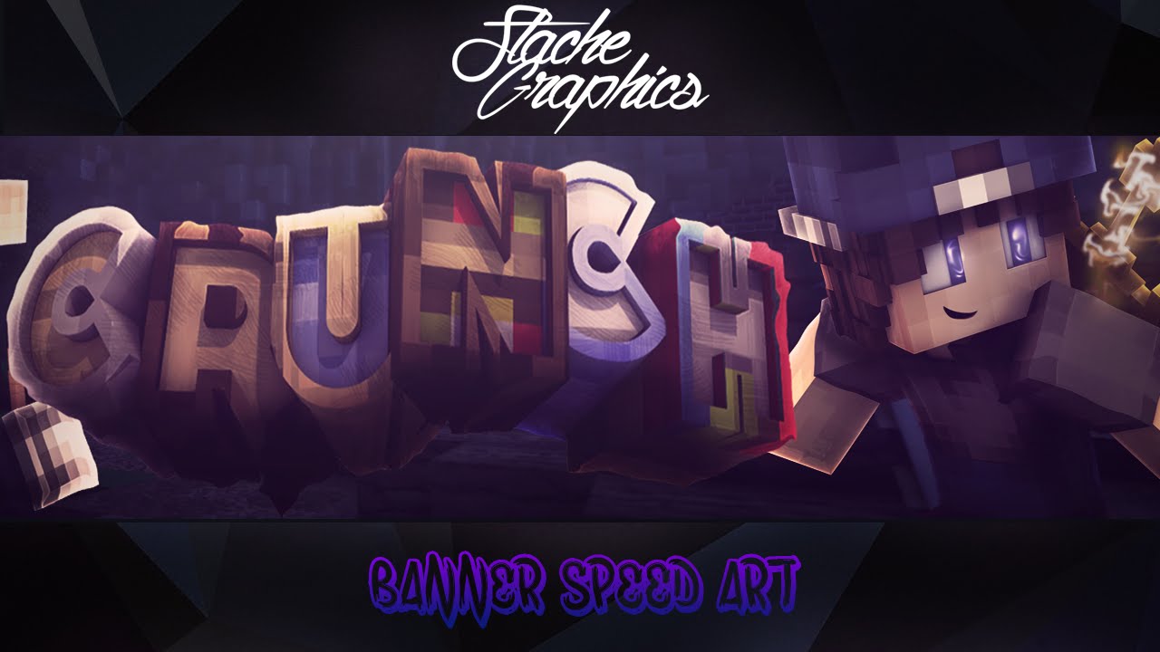 Minecraft Banner Speed Art Contest. "Crunch". - YouTube