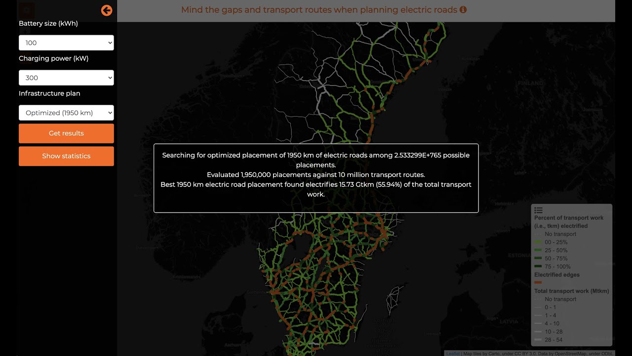 Charging Infrastructure Planning tool demo
