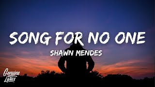 Shawn Mendes - Song For No One (Lyrics)