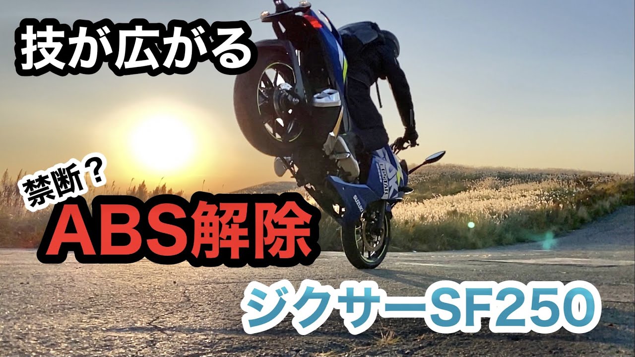 ジクサー【ABS解除】で遊ぶ、ジャックナイフ、ブレーキターン 遊び方
