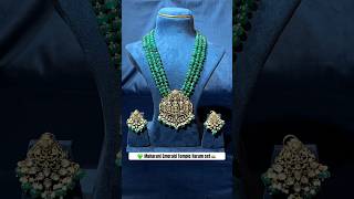 👑 Royal Green Temple Haram Set 💚 | Premium Imitation Jewellery ✨ #imitationjewellery
