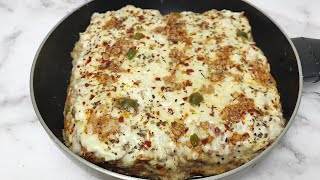 Easy Chicken Lasagna with Bread in Frying Pan | NO OVEN | NO LASAGNA SHEETS #Lasagna