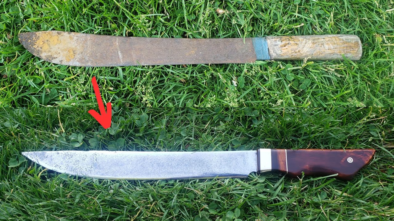 Cuchillo Para el Asado Hecho de un Viejo Machete (Paso a Paso) #cuchillo #asado #machetes #knife