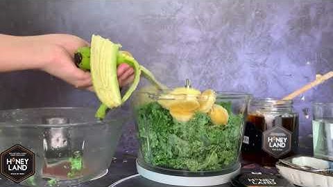 Công thức giảm cân an toàn với sinh tố cải kale chuối hạt chie và Mật Ong Hoa Nhãn Honeyland