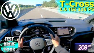 2022 Volkswagen T-Cross 1.0 TSI DSG 110 PS TOP SPEED AUTOBAHN DRIVE POV