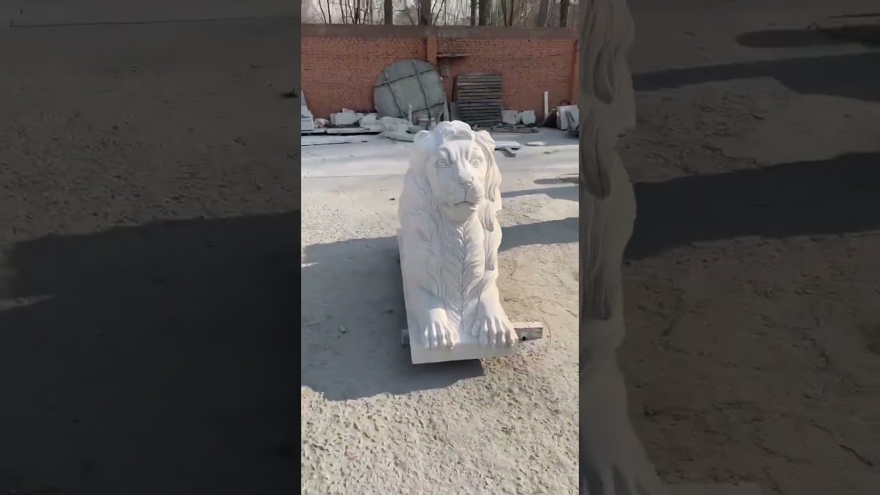 Marble animal sculpture marble lion statue marble Pixu sculpture