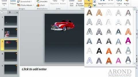 Using PowerPoint 2010 - Add WordArt