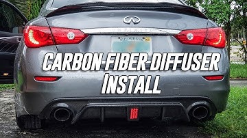 CARBON FIBER Q50 Diffuser Install With Brake Light - Step By Step