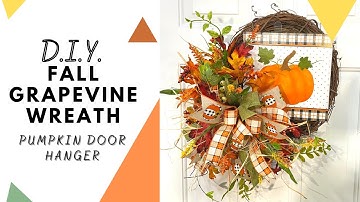 DIY Fall Grapevine Wreath! | Pumpkin Door Hanger | Fall Wreath Decor Ideas | DecoExchange Tutorial