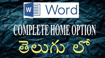 HOME OPTION IN MS WORD
