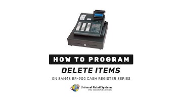How to Delete a PLU on a SAM4s Er-900 Cash Register