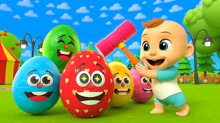 Colors & Numbers with Surprise Eggs | Newborn Baby Rhymes | Coco's Kids Learning Series