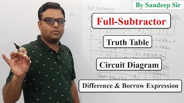 Full Subtractor with Truth Table, Block Diagram, Logic Expression and Circuit Diagram Explained