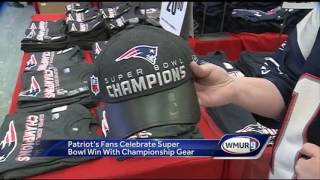 Fans buy up Patriots championship gear