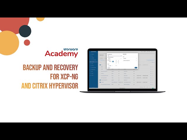 How to backup and restore XCP-ng and Citrix hypervisor (XenServer) | Storware Academy