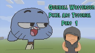 Minecraft Pixel Art Tutorial: Gumball Watterson Part 1