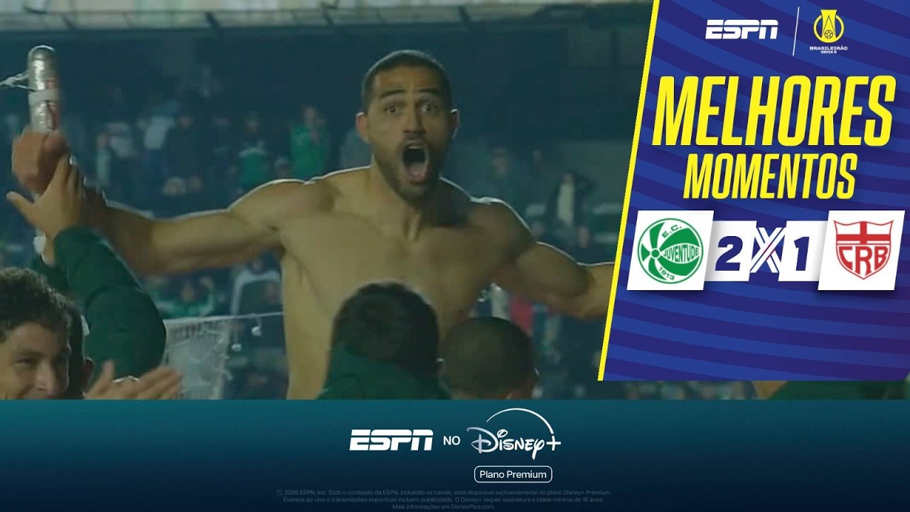 ALAN KARDEC CRAVA PARA O JUVENTUDE VENCER CRB E VIRAR LÍDER DA SÉRIE B | MELHORES MOMENTOS