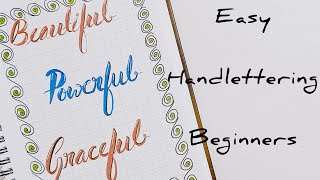 handlettering - how to write in calligraphy - for beginners 