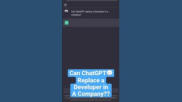Can ChatGPT 💬 from OpenAI Replace a Developer? #chatgpt #shorts