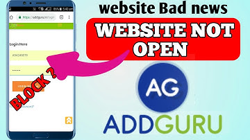 Today new official update & Adguru website not opened 2019