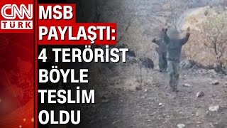 Msb Operasyon Görüntülerini Paylaştı 4 Pkklı Terörist Böyle Teslim Oldu