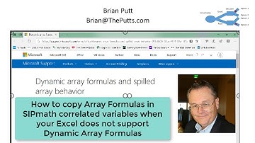 Copying Array Formulas in correlated random variables
