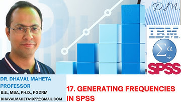 17. Generating Frequencies in IBM SPSS || Dr. Dhaval Maheta