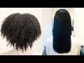 Silk Press and Trim on Natural Hair