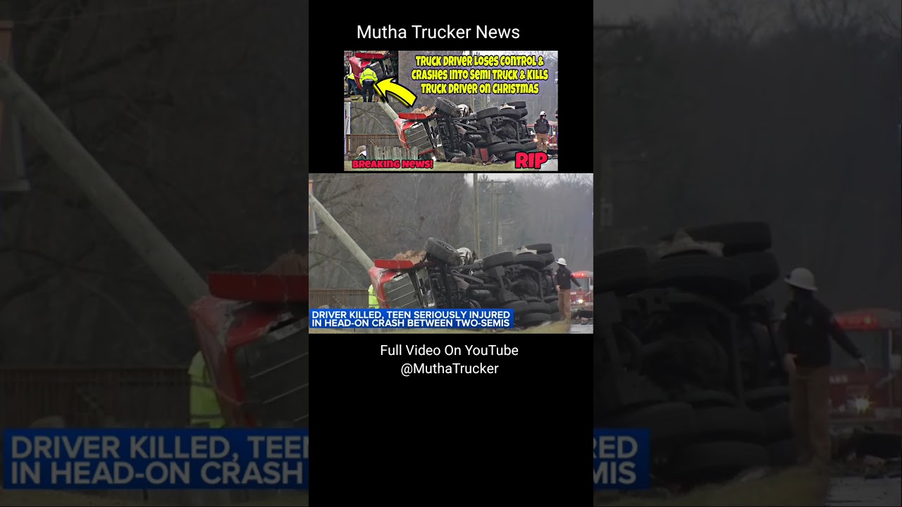 Breaking News! Truck Driver Loses Control & Crashes Into Semi Truck On Christmas! RIP Driver ❤️ Breaking News! Truck Driver Loses Control & Crashes Into Semi Truck On Christmas! RIP Driver ❤️