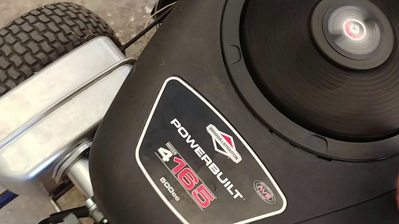 Briggs & Stratton Powerbuilt Series 4 165 Motor Testlauf (1 Zylinder OHV Viertakter) YouTube