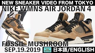 ナイキ ウィメンズ エアジョーダン4 新色 フォシル マッシュルーム NIKE WMNS AIR JORDAN 4 FOSSIL MUSHROOM [日本語/ENGLISH]