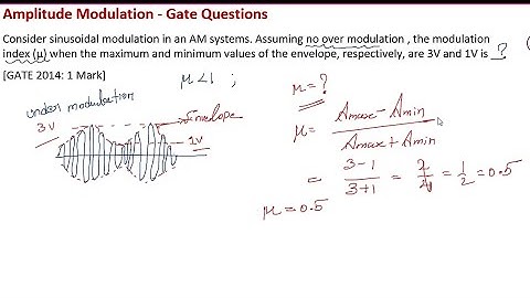 Amplitude Modulation GATE questions solved | Communication Systems Gate questions