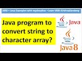 How to convert String to character array in java?