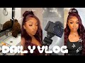 Vlog chll dy in my life  self care day  new hair   dog mom  makeup  snowed in more