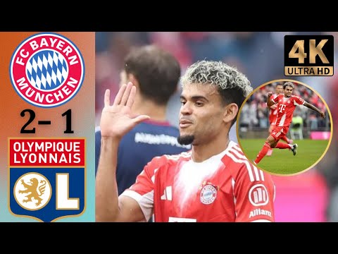 Bayern vs Lyon 2-1 All Goals & Highlights 2025 - Luis díaz Debut