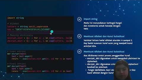 Monoalphabetic Cipher Part 3 | Simulasi Enkripsi dan Deskripsi Melalui Python