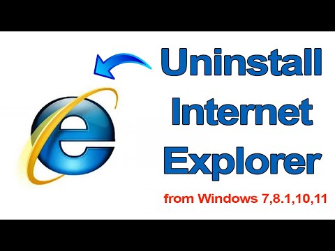 How to Uninstall Internet Explorer from Windows 7,8.1,10,11 Operating system?