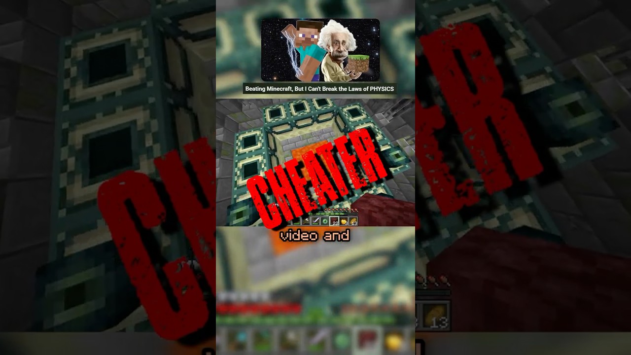 I CHEATED In My Video! #minecraft #gaming