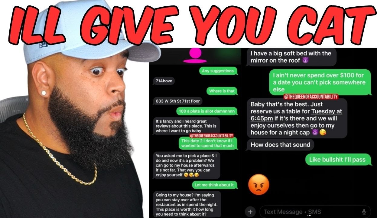 Text Receipt - "She Thought a Cat Justified an Expensive Date"