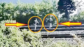 2 People Try To Beat a 60 MPH Train Then This Happens!