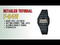 How to Set Casio Digital F-84W / F84W – Detailed Tutorial (Time, Date, Alarm, Stopwatch)