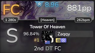 9.0⭐ Zaqqy | Feint - Tower Of Heaven [Heaven]  HDDT 96.84% (#1 881pp FC) - osu!